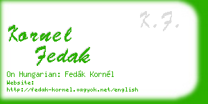 kornel fedak business card