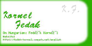 kornel fedak business card